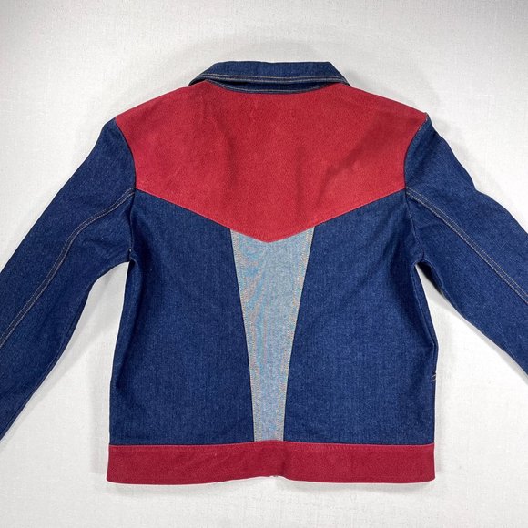 SOLD Urban Outfitters Women's Two-Tone Mechanic Gasoline Western Denim Jacket - Picture 7 of 16